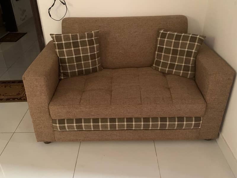 7 seater brown sofa set 1