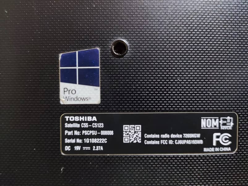 Toshibia i5 6th Generation C55-C 2