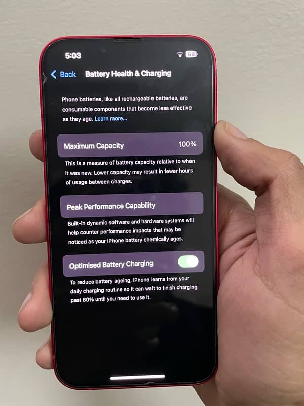 iphone 14/100% battery health /jv /128gb 5