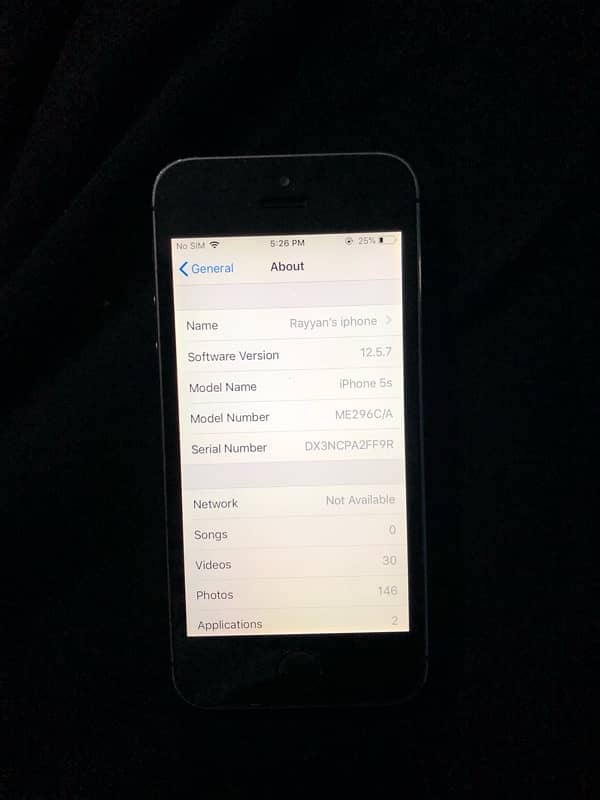 IPhone 5s 16Gb Storage 2