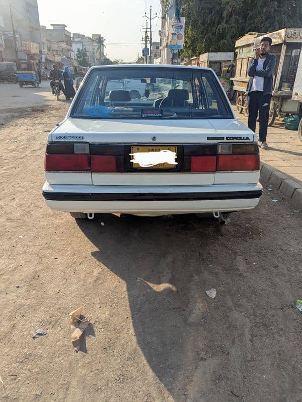 Toyota Corolla 1986 Model Karachi Registration 1993 3