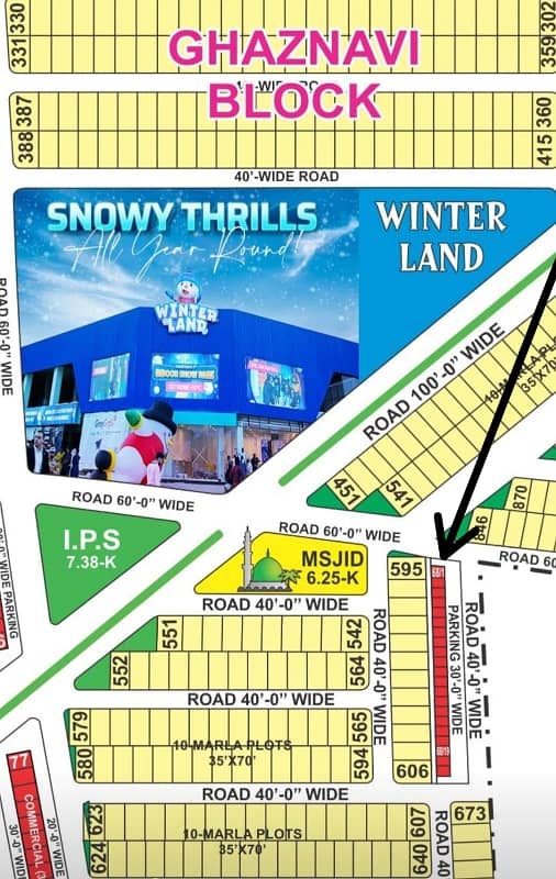 1.5 Marla Commercial Plots For Sale in Ghaznavi Block Sector F Bahria Town Lahore Price Only 58 Lac Open Form No Transfer fees Near winter land Near Eiffel Tower 0