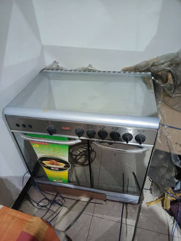 new 5 bunner Gas Cooking Rang with oven stainless steel 1