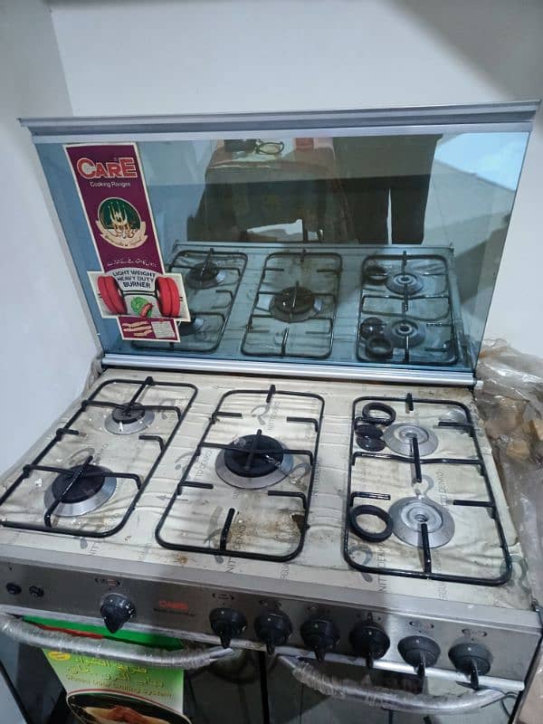 new 5 bunner Gas Cooking Rang with oven stainless steel 2