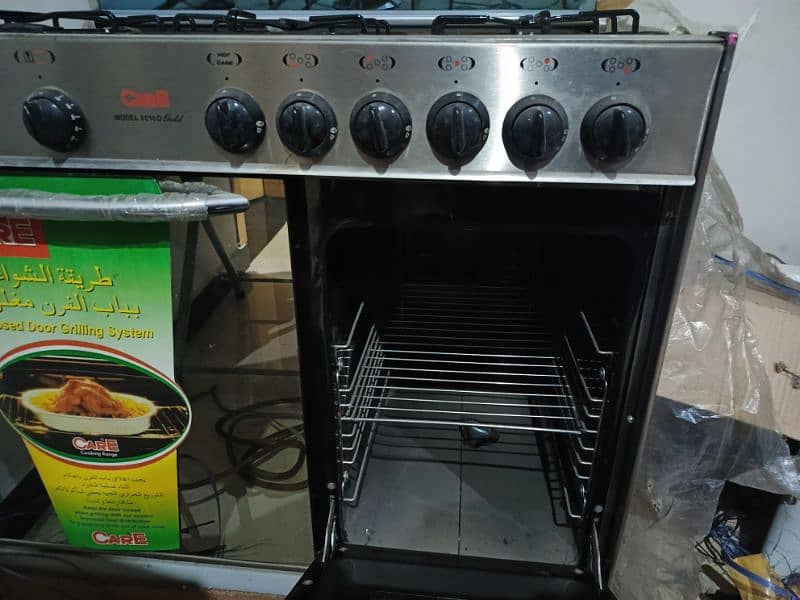 new 5 bunner Gas Cooking Rang with oven stainless steel 5