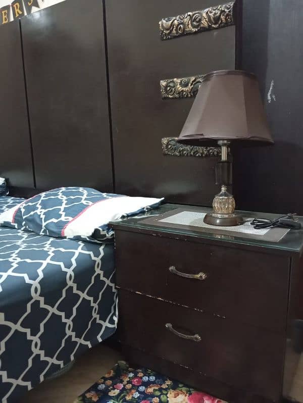 bed with side tables and dressing 1