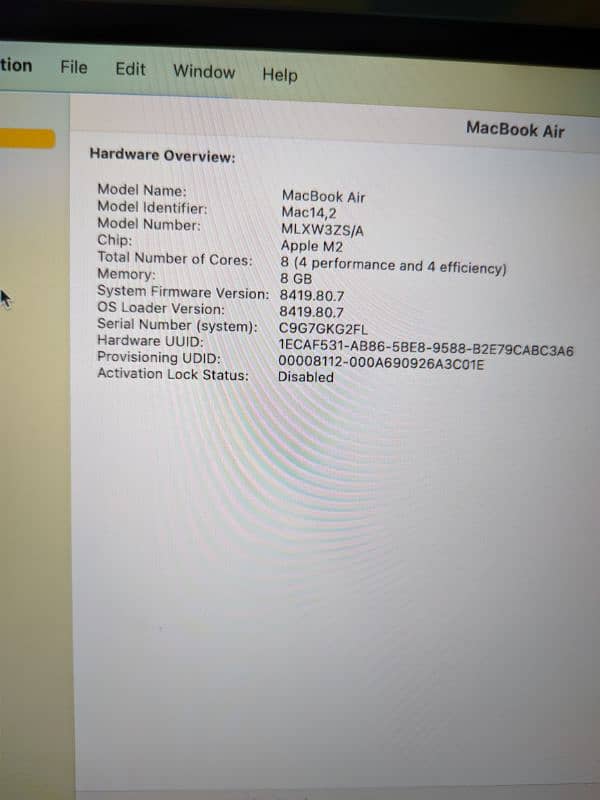 Macbook Air M2 1