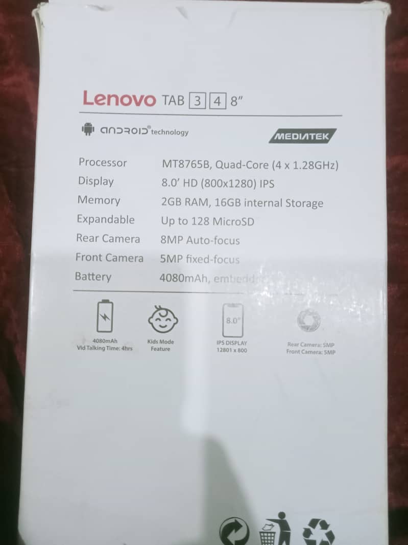 Lenovo 8" Tablet 2