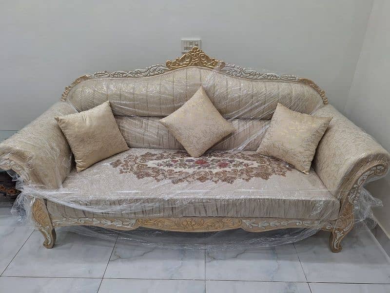 Brand New Wooden 6 Seater Deco Polish Sofa Set 10