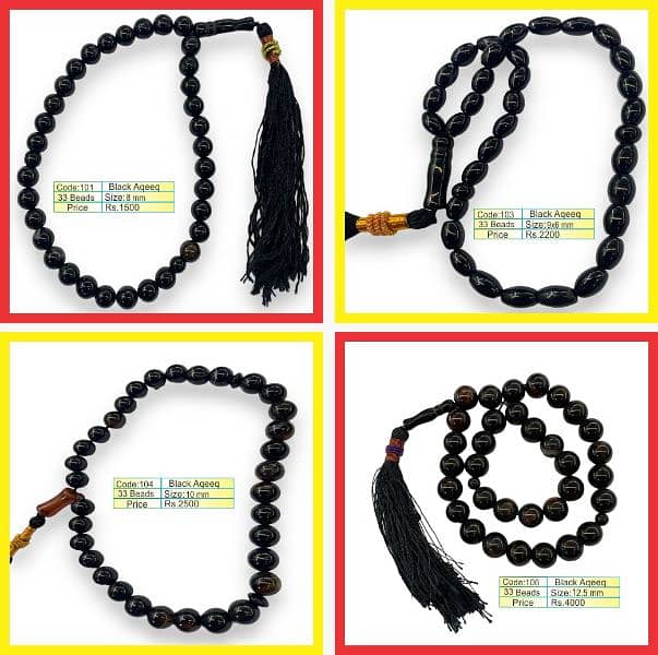 Natural Gemstone Tasbeeh - 33 and 100 Beads Tasbih 2