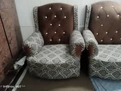 5 seater high back velvet poshished sofa set