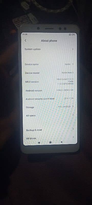 Redmi Note 5 4/64 PTA Approved 2