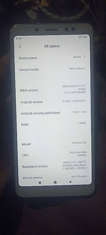 Redmi Note 5 4/64 PTA Approved 3