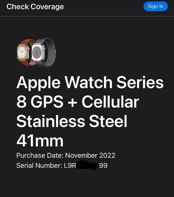 Apple Watch Series 8 (41 mm) GPS + LTE 2