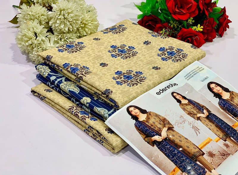 (BANA DORIYA KHADDAR 2024/25 OPENING) DIGITAL PRINT LUXURY KHADDAR 3