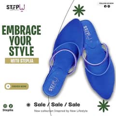 Stylish Women's Synthetic Leather Casual Pumps in Blue