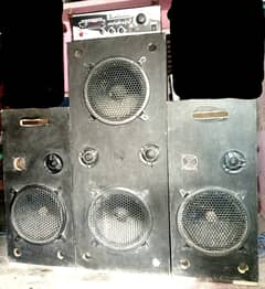 Audio amplifier with 4 Speakers 10 inches