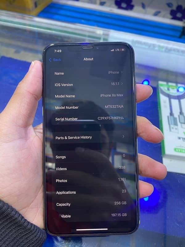 iphone xs max 256 gb pta approved 7