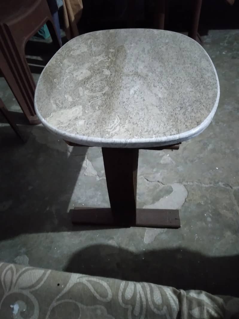 Center Table wood and Marble 0