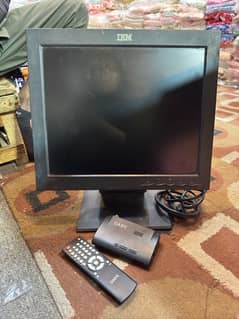 Computer monitor with TV box and remote