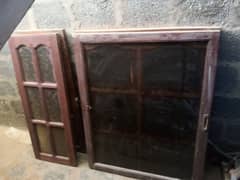 Four wood window with Glass