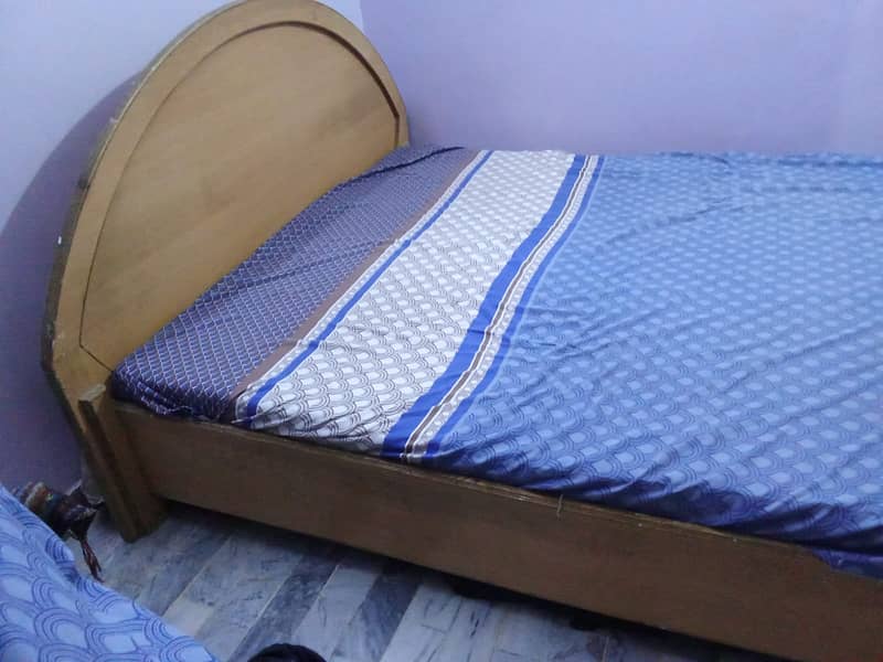 Lasani Wood Bed with Mattress 66x78 2