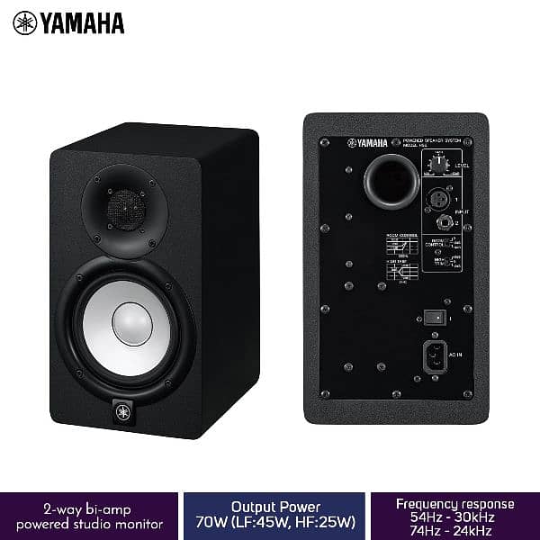 Yamaha HS5 studio speakers, mtrack8 soundcard, b1 microphone 0