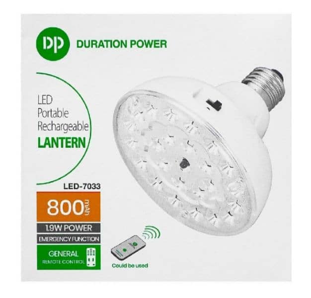 DP Rechargeable Bulb - Rechargeable Charging Light For Room LED-7033 0