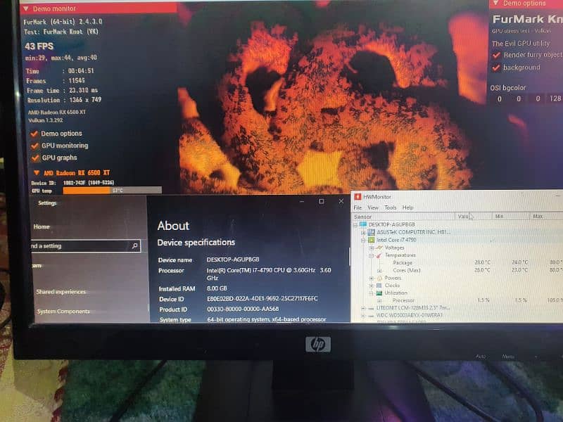 gaming pc full setup urgent sale 7