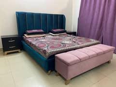 King Size Bed / Side Tables / Storage Couch / Floating Dressing Table