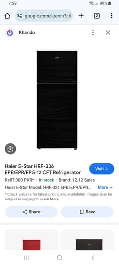 Hair Refrigerator Model HRF - 336 EPB Black