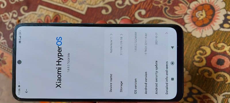 redmi not11 6 gb ram 128 storge coundtion 10.10 9