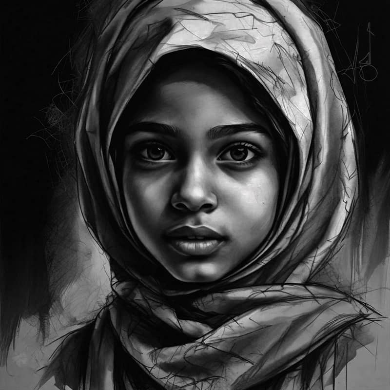 Paid Hyper Realistic Charcoal pencil sketching in Pakistan 2