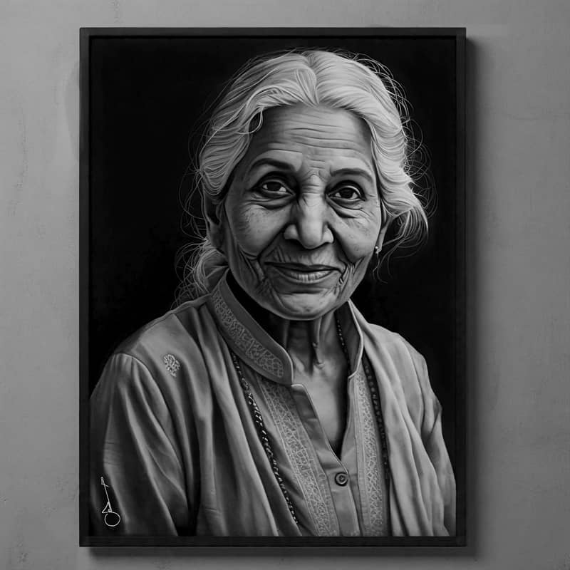 Paid Hyper Realistic Charcoal pencil sketching in Pakistan 4