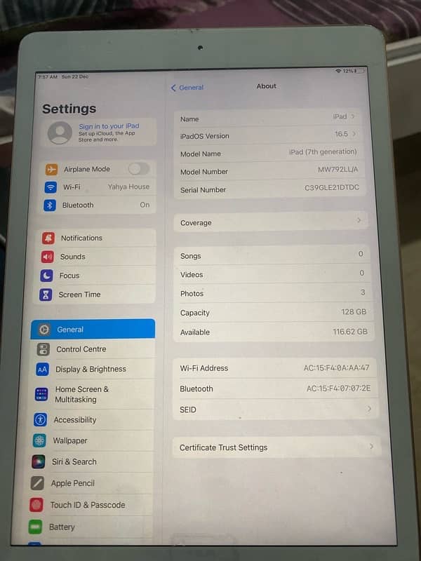 Apple Ipad 7th Generation 3