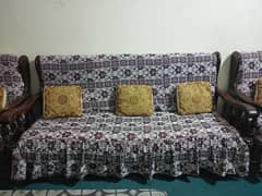 3 seater sofa with two 1 seater sofas and 4 chairs