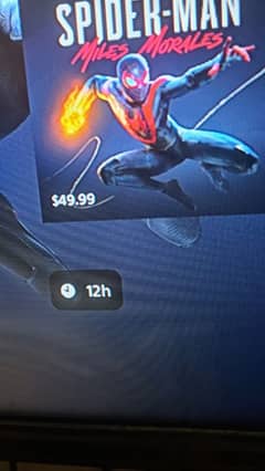 Spiderman Miles Morales PS4 with PS5 upgrade available barely used.