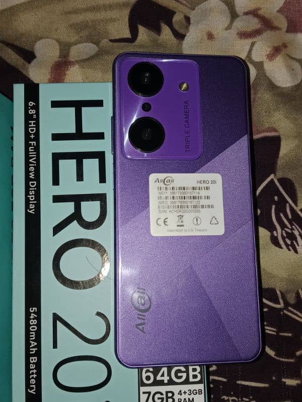 All call hero 20i mobile 9/10 condition memory 6/64 battery 5450mah 1