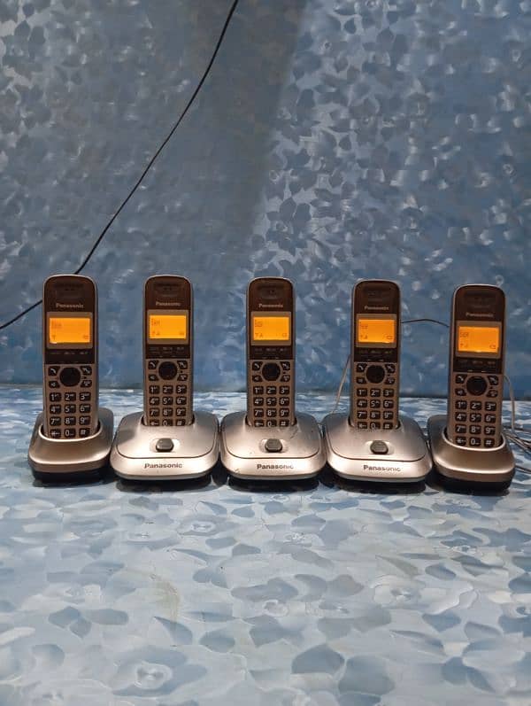 uk imported Panasonic 5 handset cordless phone with intercom 1