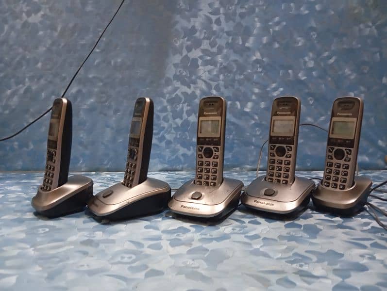 uk imported Panasonic 5 handset cordless phone with intercom 5