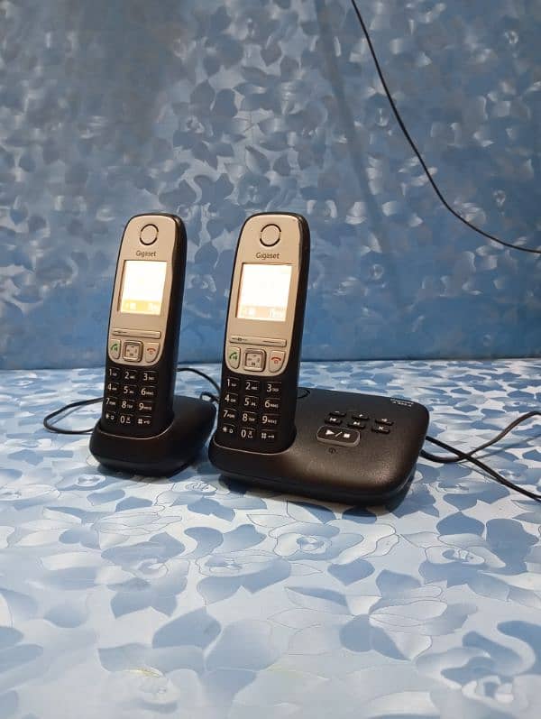 UK imported Siemens gigaset twin cordless phone with intercom with an 2