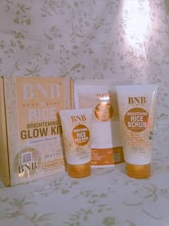 BNB Rice Brightening Glow Kit - Cleanser, Scrub, Mask  03262829731