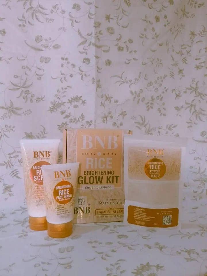 BNB Rice Brightening Glow Kit - Cleanser, Scrub, Mask  03262829731 3