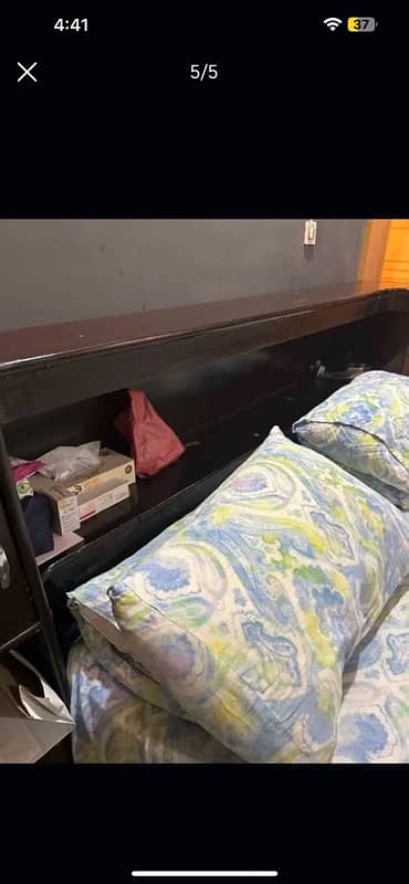 BED WITH SPRING MATTRESS URGENT SALE 4