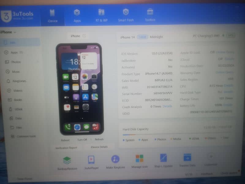 iphone 14 Jv LLA model In warranty 6