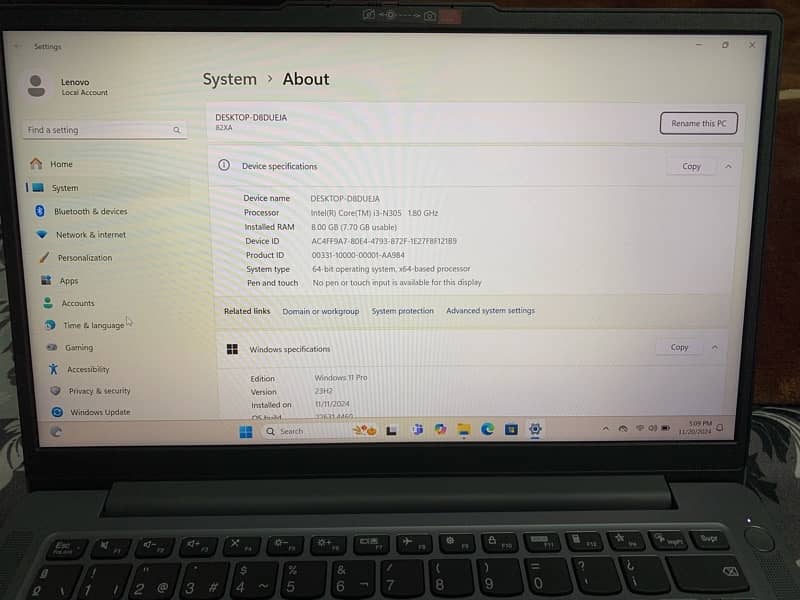 Lenovo Ideapad Slim Core I3 11