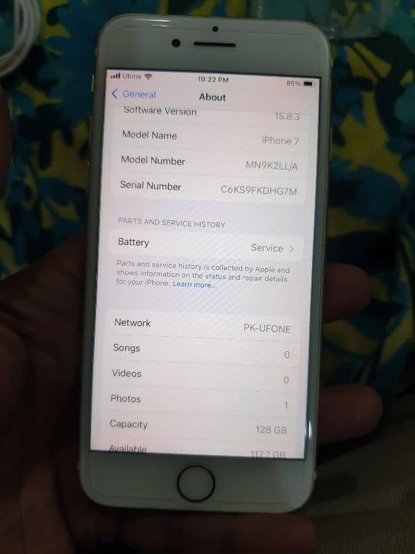 iPhone 7 128gb Gold PTA Approved 100% genuine 10