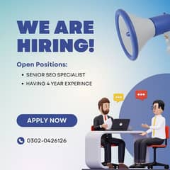 we are hiring seo expert