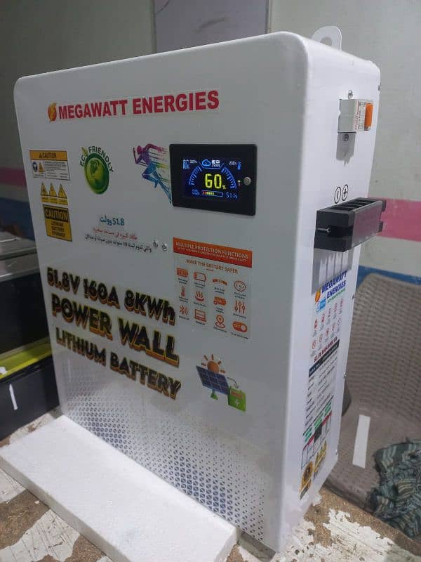 lithium battery 48v 160ah 8kw with Smart BMS Bluetooth 1