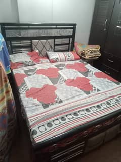 Double Iron Bed Condition like 10/9 with new Molty Foam Mattress